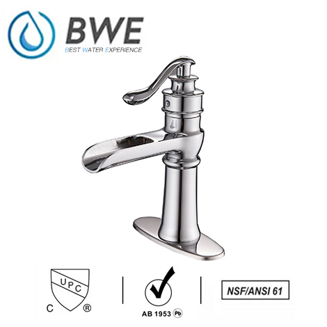 A 6135 C Chrome Waterfall Bathroom Sink Faucet