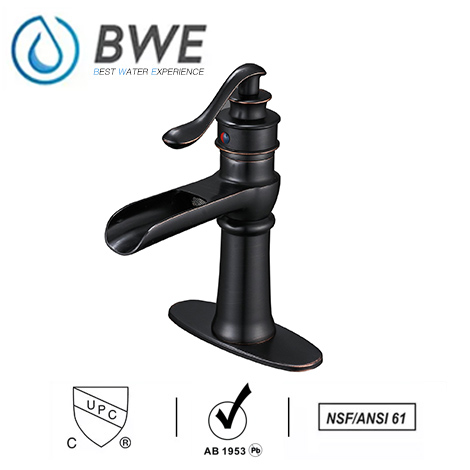A 6135 ORB Waterfall Single handle One Hole Bathroom Sink Faucet Oil Rubbed Bronze lavatory