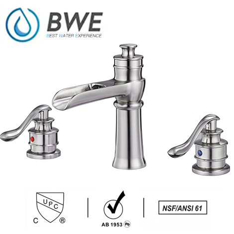 A 6135C S Chrome Waterfall Bathroom Sink Faucet