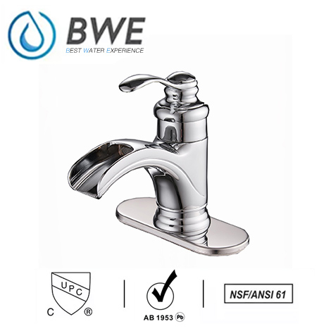 A 6137 C Waterfall Chrome Bathroom Sink Faucet