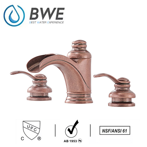A 6137 Copper S Waterfall Bathroom Sink Faucet Copper