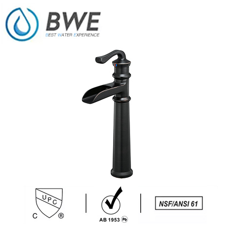 A 6560H ORB Waterfall Oil Rubbed Bronze Bathroom Vessel Sink Faucet Deck Mount 