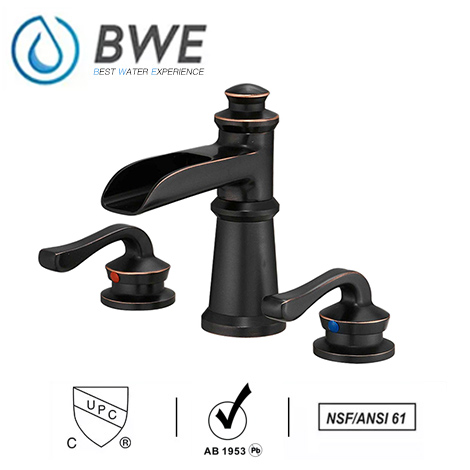 A 6560ORB S Waterfall Oil Rubbed Bronze Bathroom Sink Faucet Lavatory Widespread