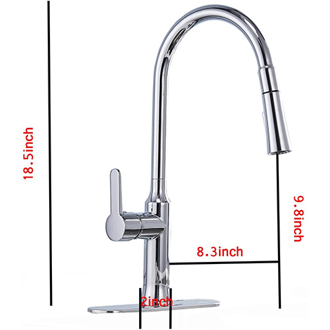 A 4242 Single Lever Chrome Pull down Kitchen Faucets