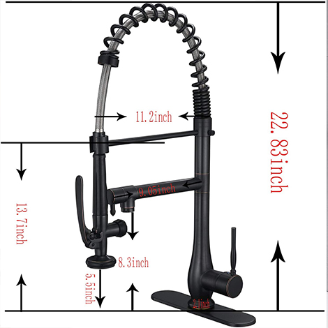A 4251ORB Pull Down Out Single Lever Handle Hole Kitchen Sink Faucet