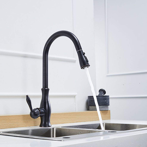 A 4254 ORB Single Handle Pull Down Sprayer Kitchen Faucet