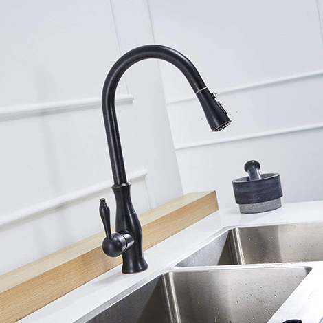 A 4254 Single Handle One Hole Pull Down Sprayer Kitchen Faucet