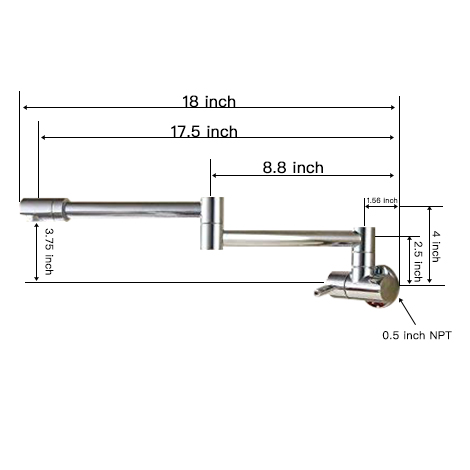 A 9246 ChromeSingle Handle Pot Filler Faucet