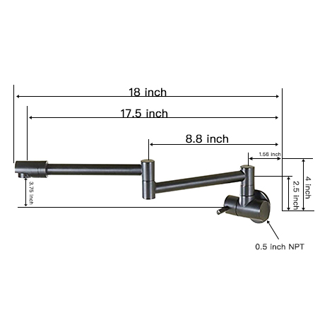 A 9246 Single Handle Lever Control Pot Filler Faucet Oil Rubbed Bronze