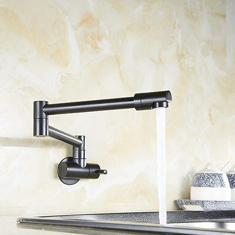 A 9246ORB Wall Mount Single Handle Lever Control Pot Filler Faucet Oil Rubbed Bronze