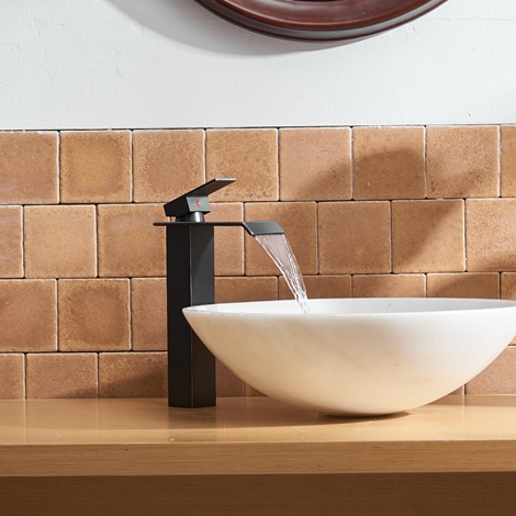 A 6004H ORB Waterfall Vessel Sink Faucet Oil Rubbed Bronze