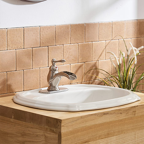 A 6574 N Waterfall Brushed Nickel Faucet with Drain Assembly and Supply Hose Lead free Lavatory Bathroom Sink Faucet Single Handle Mixer Tap One Hole Deck Mounte 1