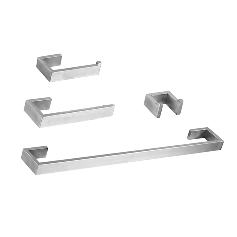 A 1011 N Brushed Nicke Bathroom Accessories Set 4 Pieces Towel Bar Set l with Towel Holder Robe Hook Toilet Paper Holder Bathroom Hardware Set Bath Hardware Accessory